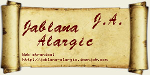 Jablana Alargić vizit kartica